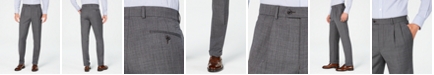 Lauren Ralph Lauren Men's Classic-Fit UltraFlex Stretch Gray Sharkskin Pleated Suit Pants